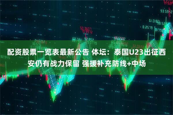 配资股票一览表最新公告 体坛：泰国U23出征西安仍有战力保留 强援补充防线+中场